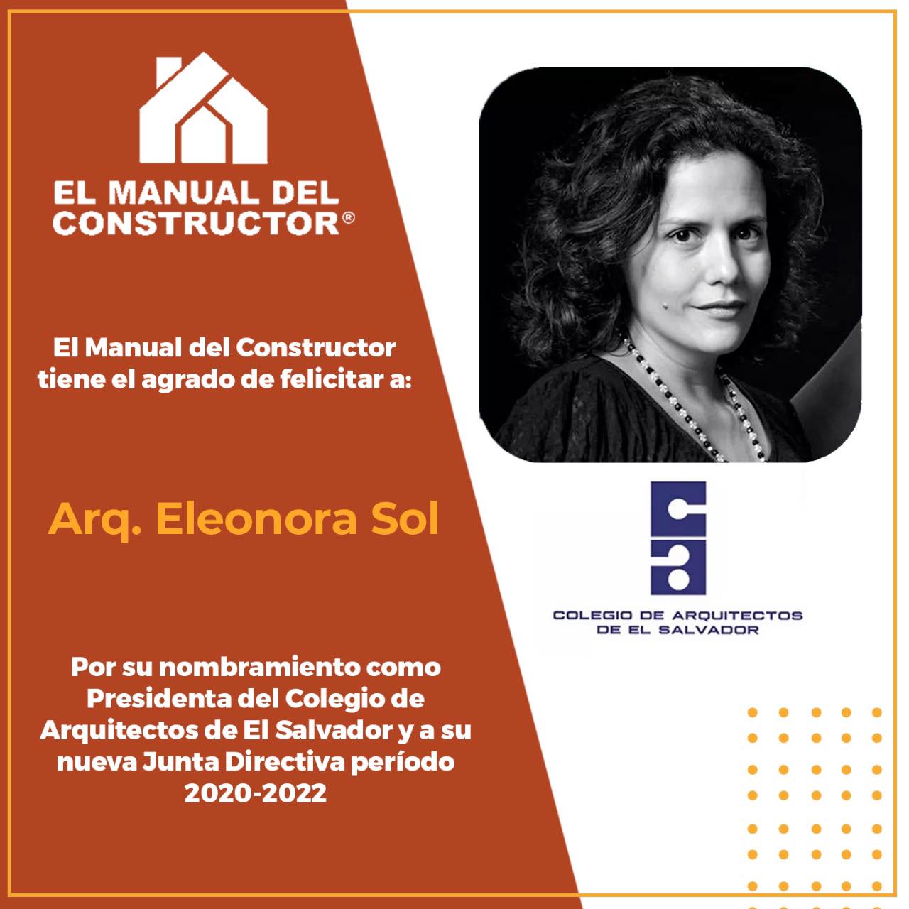 Arquitecta Eleonora Sol nueva presidente de CADES El Salvador