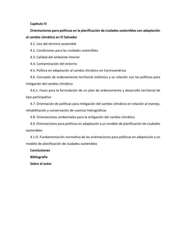 Libro: Dinámica del cambio climático en El Salvador: Orientaciones para políticas en adaptación a un modelo de planificación de ciudades sosteniblesy Armonía - Imagen 3