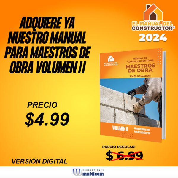 Manual De Construcción Para Maestros De Obra En El Salvador - Volumen II